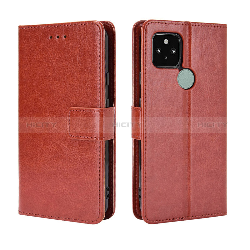 Custodia Portafoglio In Pelle Cover con Supporto BY5 per Google Pixel 5