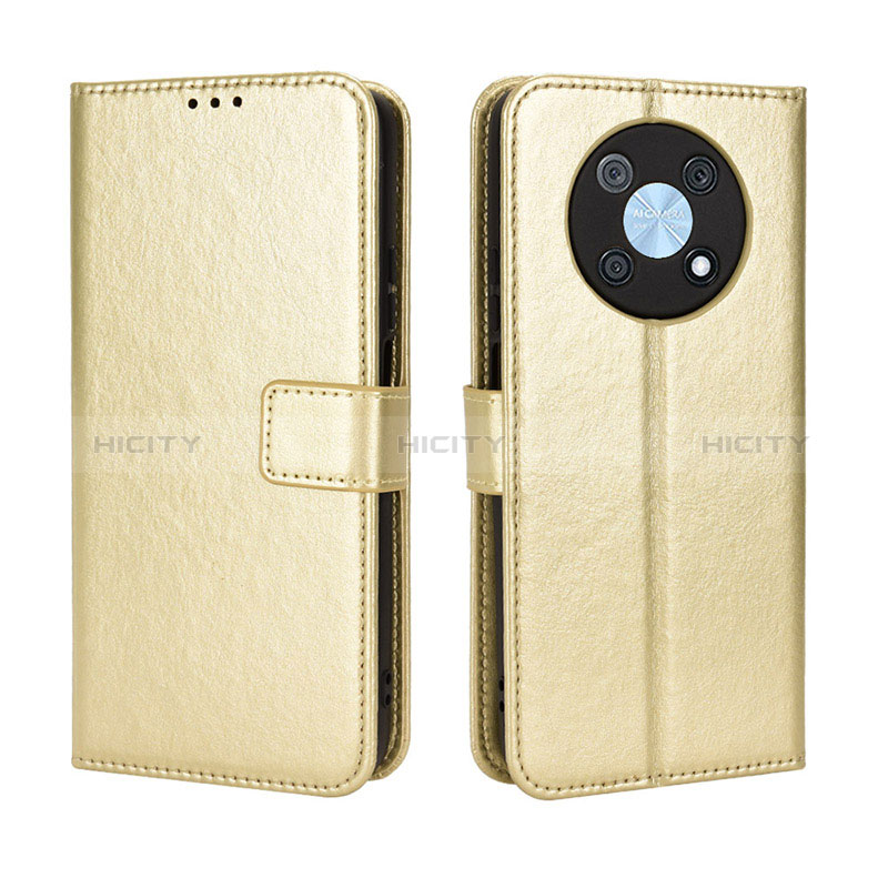 Custodia Portafoglio In Pelle Cover con Supporto BY5 per Huawei Nova Y90 Oro