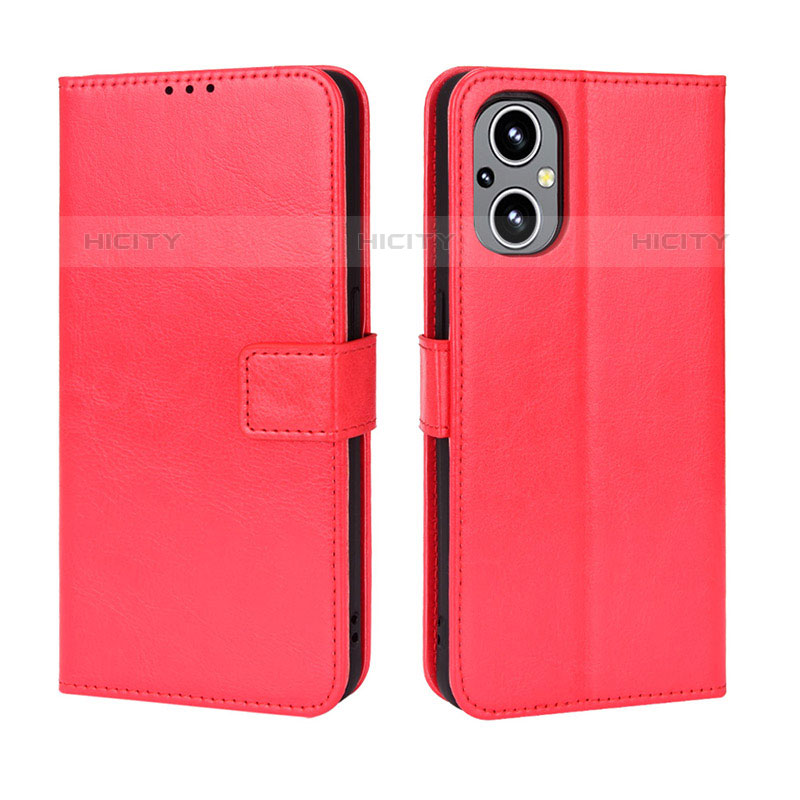 Custodia Portafoglio In Pelle Cover con Supporto BY5 per OnePlus Nord N20 5G Rosso