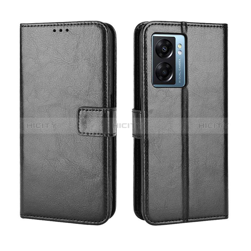 Custodia Portafoglio In Pelle Cover con Supporto BY5 per Oppo A56S 5G Nero