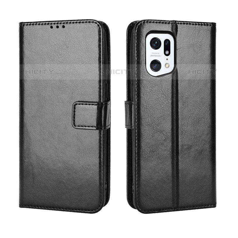 Custodia Portafoglio In Pelle Cover con Supporto BY5 per Oppo Find X5 Pro 5G