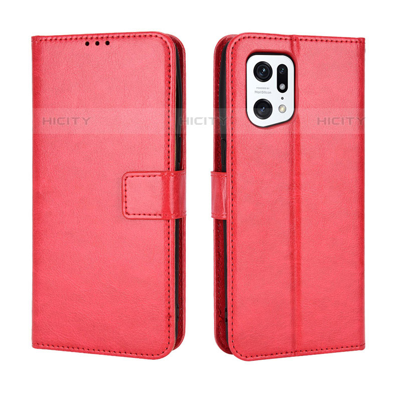 Custodia Portafoglio In Pelle Cover con Supporto BY5 per Oppo Find X5 Pro 5G