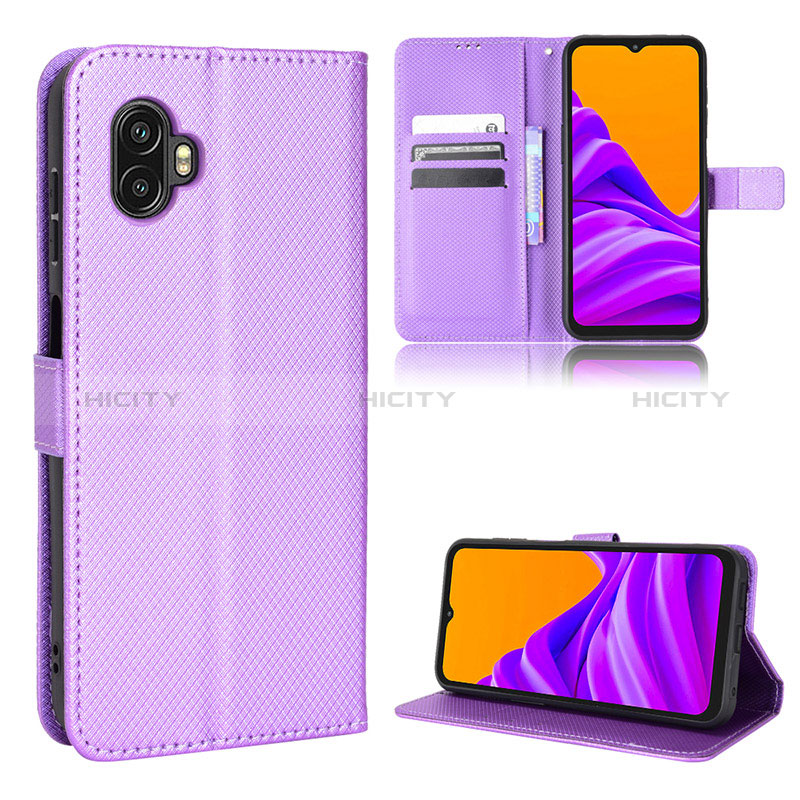 Custodia Portafoglio In Pelle Cover con Supporto BY5 per Samsung Galaxy XCover 6 Pro 5G Viola