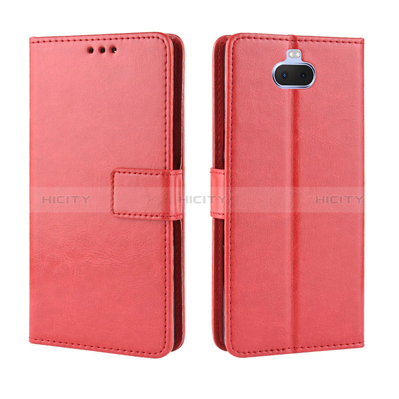 Custodia Portafoglio In Pelle Cover con Supporto BY5 per Sony Xperia 10 Plus Rosso