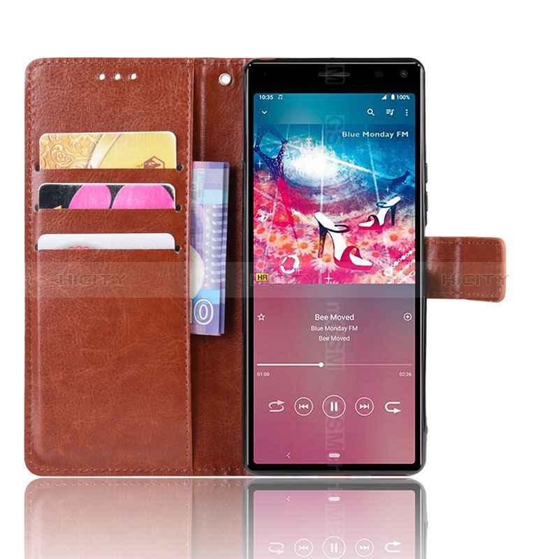 Custodia Portafoglio In Pelle Cover con Supporto BY5 per Sony Xperia 8