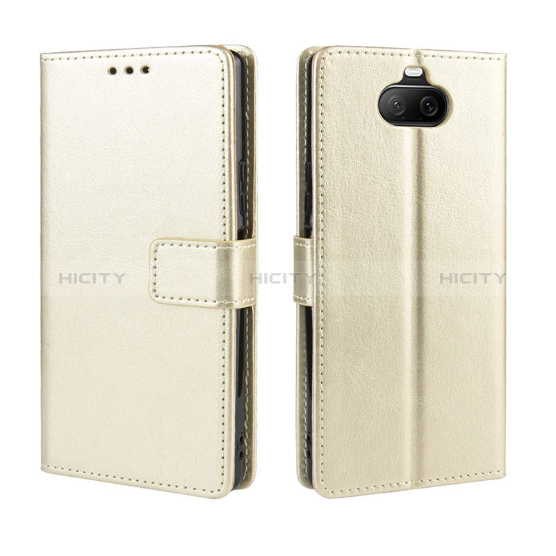 Custodia Portafoglio In Pelle Cover con Supporto BY5 per Sony Xperia 8 Lite Oro