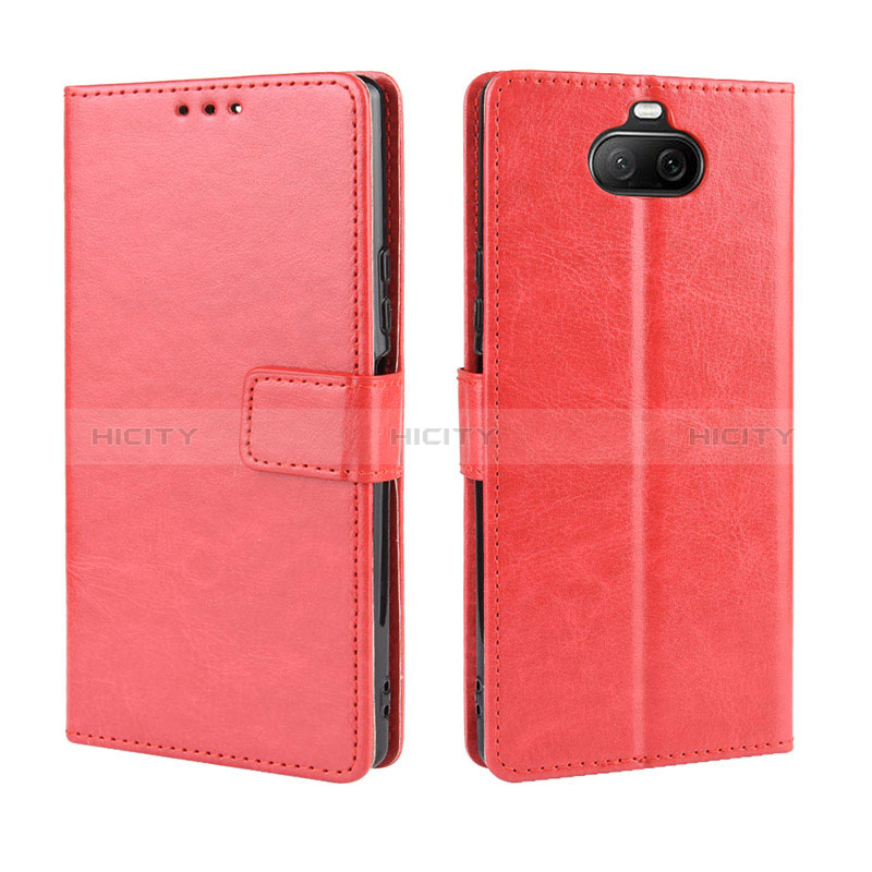Custodia Portafoglio In Pelle Cover con Supporto BY5 per Sony Xperia 8 Lite Rosso