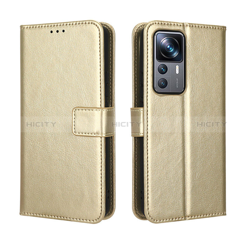 Custodia Portafoglio In Pelle Cover con Supporto BY5 per Xiaomi Mi 12T Pro 5G Oro