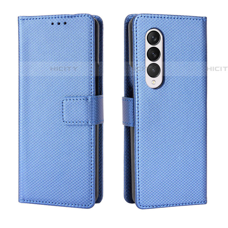 Custodia Portafoglio In Pelle Cover con Supporto BY6 per Samsung Galaxy Z Fold4 5G Blu