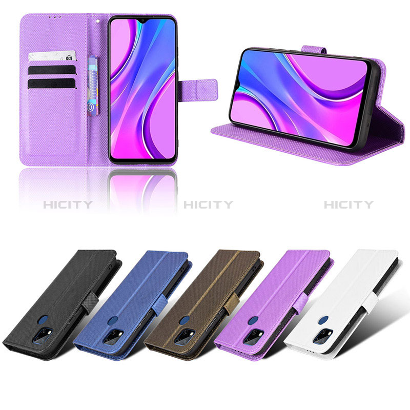 Custodia Portafoglio In Pelle Cover con Supporto BY6 per Xiaomi Redmi 9 India