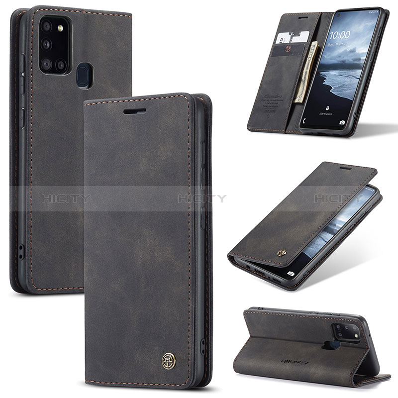 Custodia Portafoglio In Pelle Cover con Supporto C01S per Samsung Galaxy A21s