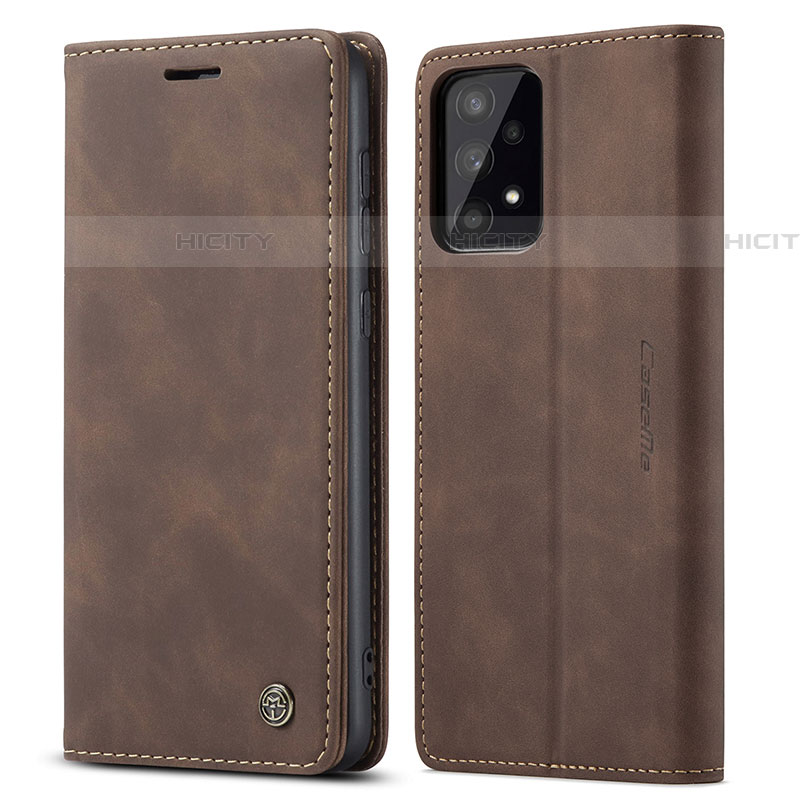 Custodia Portafoglio In Pelle Cover con Supporto C01S per Samsung Galaxy A53 5G Marrone