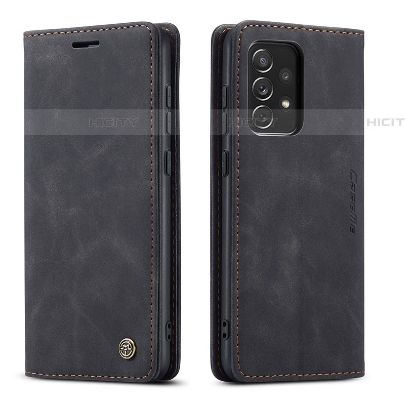 Custodia Portafoglio In Pelle Cover con Supporto C01S per Samsung Galaxy A73 5G Nero