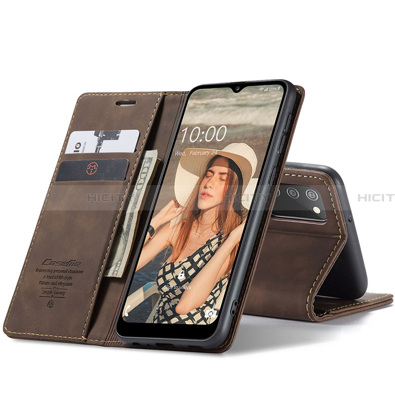 Custodia Portafoglio In Pelle Cover con Supporto C01S per Samsung Galaxy F02S SM-E025F