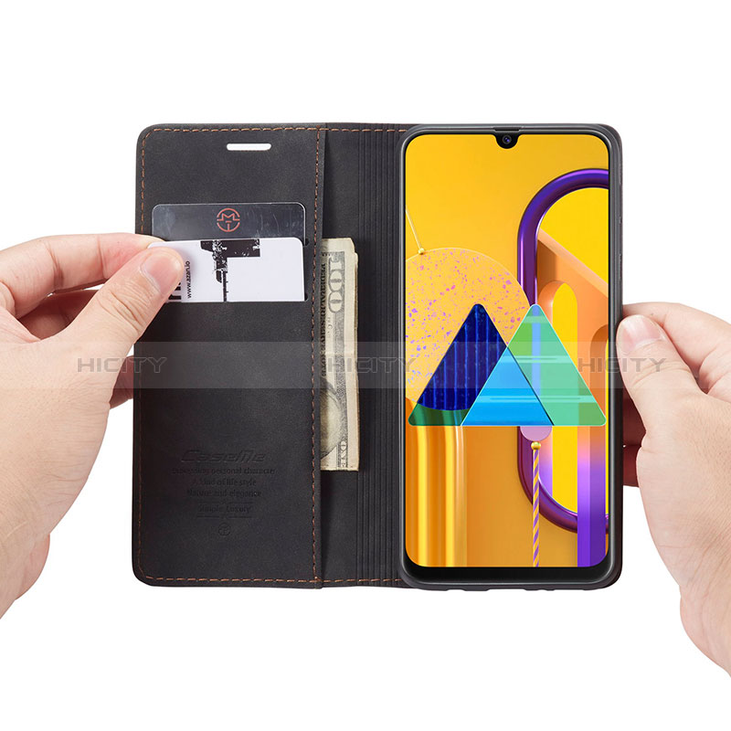 Custodia Portafoglio In Pelle Cover con Supporto C01S per Samsung Galaxy M30s