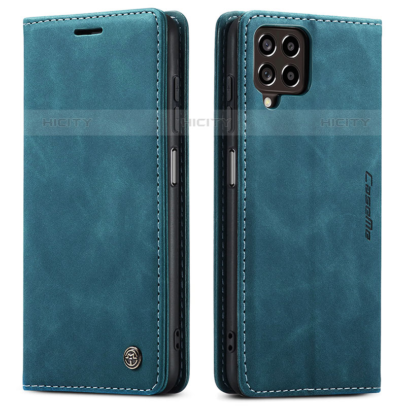Custodia Portafoglio In Pelle Cover con Supporto C01S per Samsung Galaxy M33 5G Blu