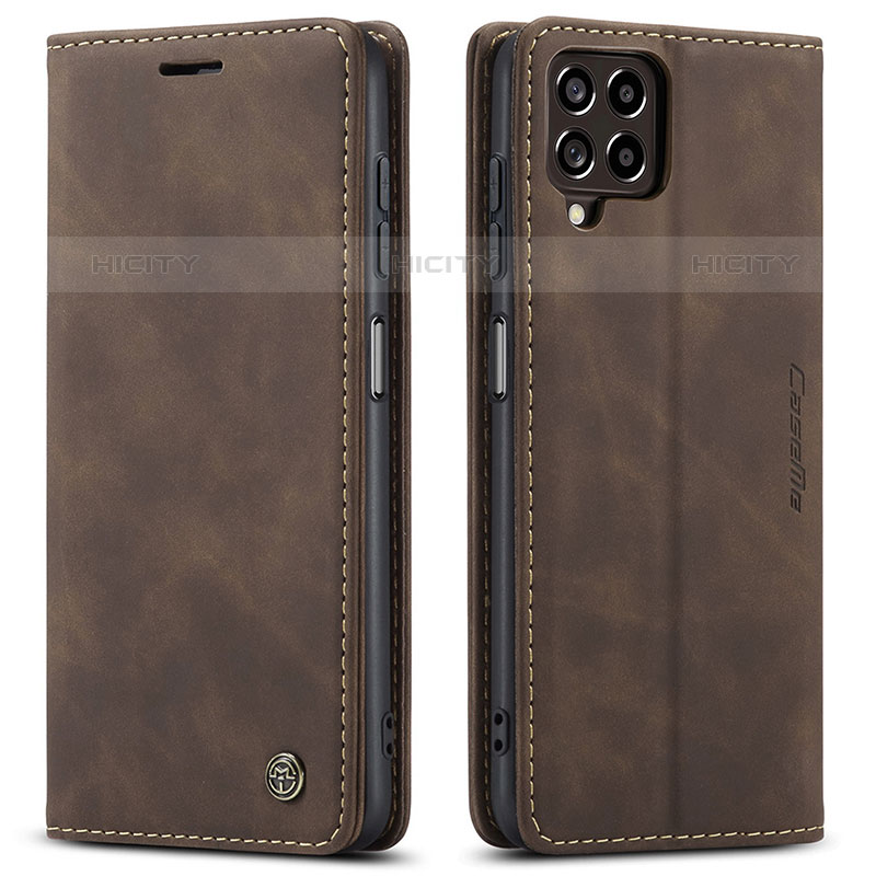 Custodia Portafoglio In Pelle Cover con Supporto C01S per Samsung Galaxy M33 5G Marrone
