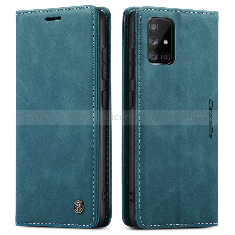 Custodia Portafoglio In Pelle Cover con Supporto C01S per Samsung Galaxy M40S Blu