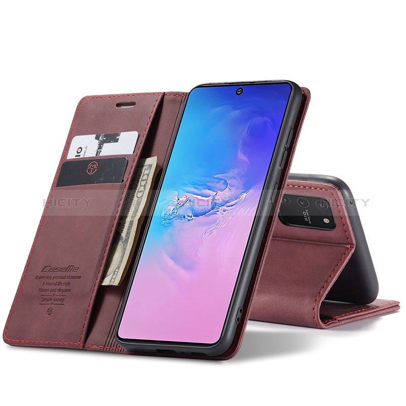 Custodia Portafoglio In Pelle Cover con Supporto C01S per Samsung Galaxy S10 Lite