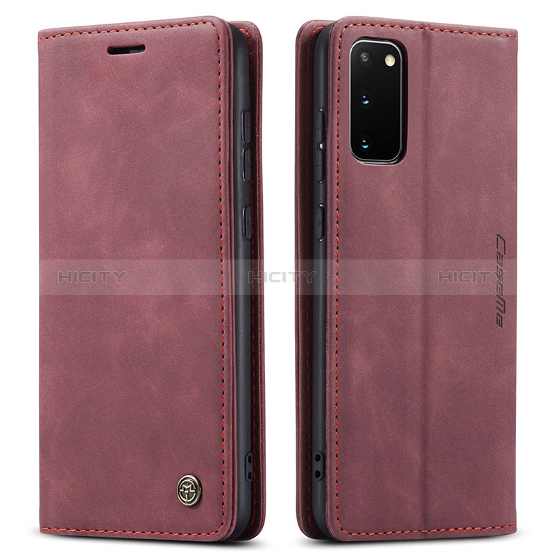 Custodia Portafoglio In Pelle Cover con Supporto C01S per Samsung Galaxy S20 5G Rosso Rosa