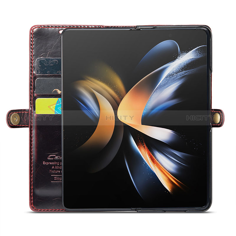 Custodia Portafoglio In Pelle Cover con Supporto C01S per Samsung Galaxy Z Fold3 5G