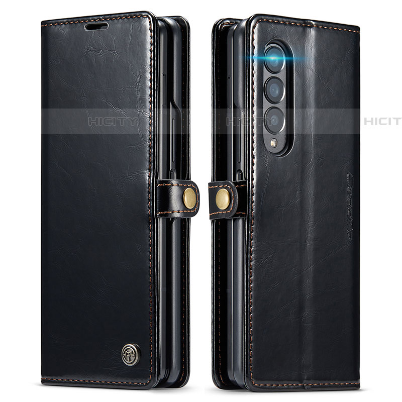 Custodia Portafoglio In Pelle Cover con Supporto C01S per Samsung Galaxy Z Fold4 5G Nero
