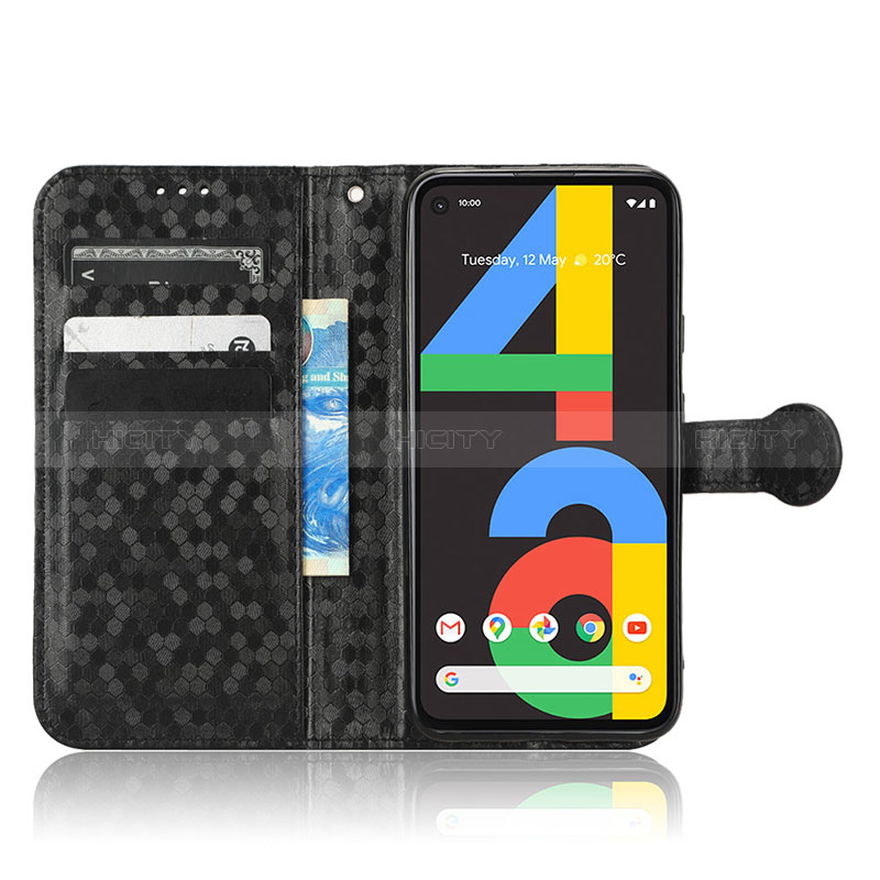 Custodia Portafoglio In Pelle Cover con Supporto C01X per Google Pixel 4a