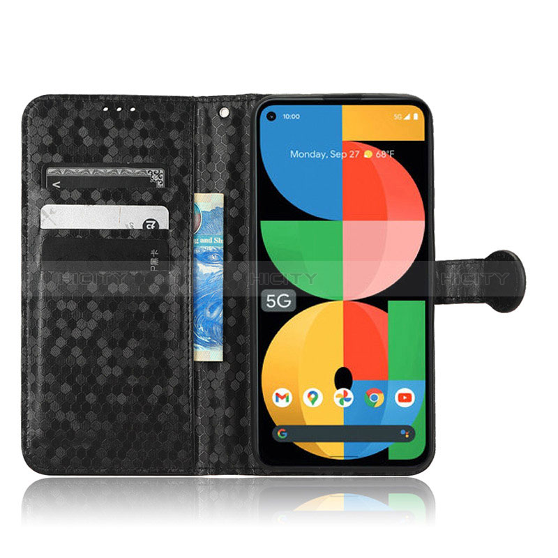 Custodia Portafoglio In Pelle Cover con Supporto C01X per Google Pixel 5a 5G