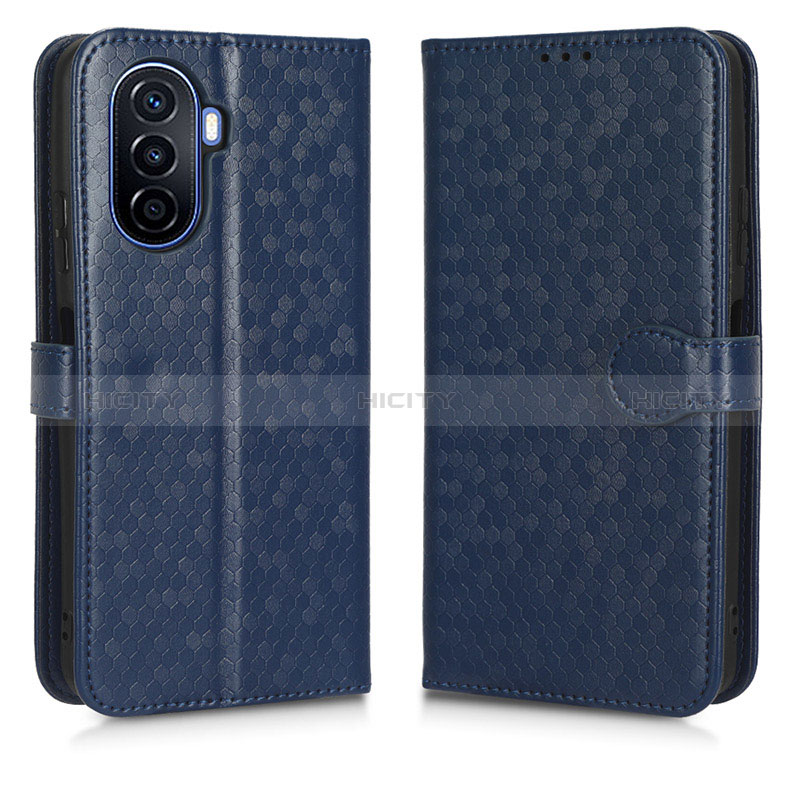 Custodia Portafoglio In Pelle Cover con Supporto C01X per Huawei Nova Y70 Blu