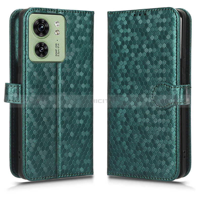 Custodia Portafoglio In Pelle Cover con Supporto C01X per Motorola Moto Edge (2023) 5G Verde
