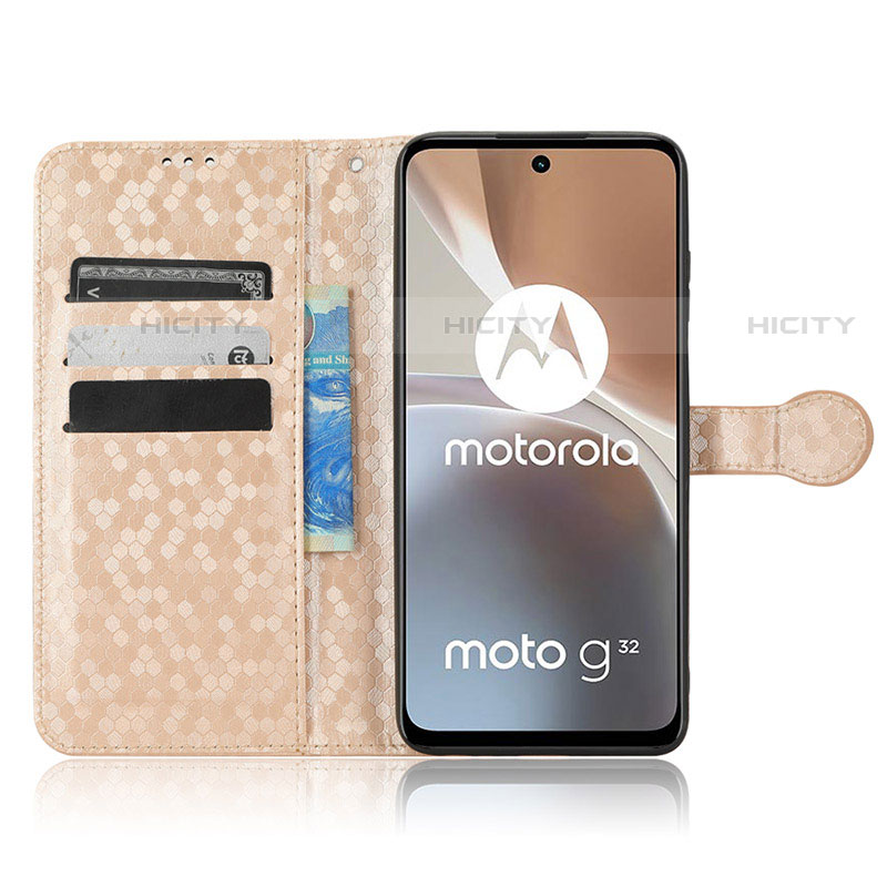 Custodia Portafoglio In Pelle Cover con Supporto C01X per Motorola Moto G32
