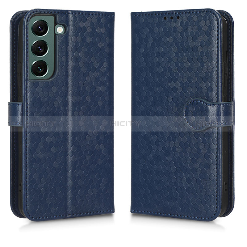 Custodia Portafoglio In Pelle Cover con Supporto C01X per Samsung Galaxy S24 Plus 5G Blu