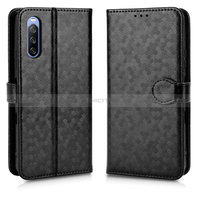 Custodia Portafoglio In Pelle Cover con Supporto C01X per Sony Xperia 10 III