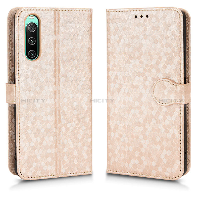 Custodia Portafoglio In Pelle Cover con Supporto C01X per Sony Xperia 10 IV