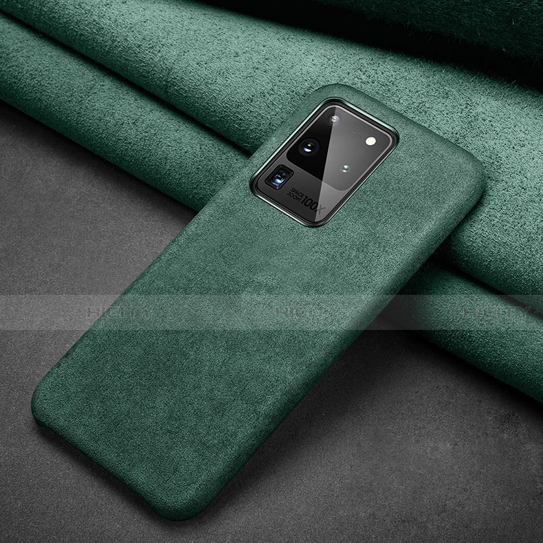 Custodia Portafoglio In Pelle Cover con Supporto C02 per Samsung Galaxy S20 Ultra Verde