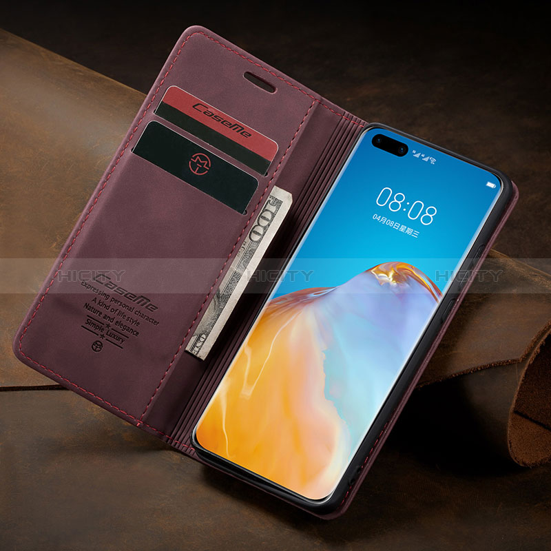 Custodia Portafoglio In Pelle Cover con Supporto C02S per Huawei P40 Pro