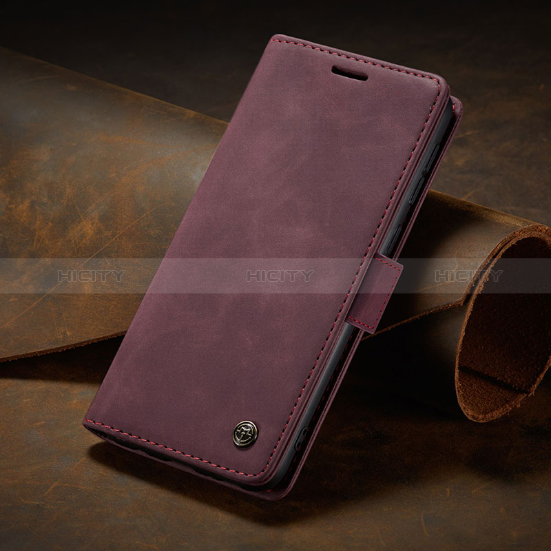 Custodia Portafoglio In Pelle Cover con Supporto C02S per Huawei P60 Pro Rosso Rosa