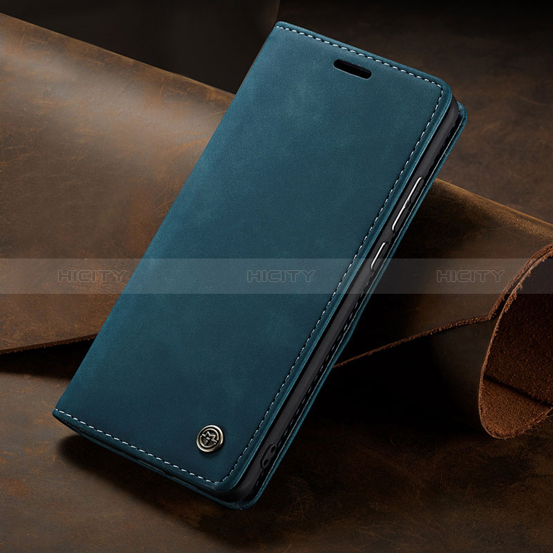 Custodia Portafoglio In Pelle Cover con Supporto C02S per Samsung Galaxy M10 Blu