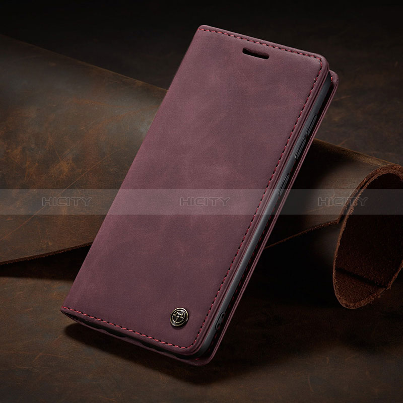Custodia Portafoglio In Pelle Cover con Supporto C02S per Xiaomi Redmi Note 13 Pro 5G Rosso Rosa