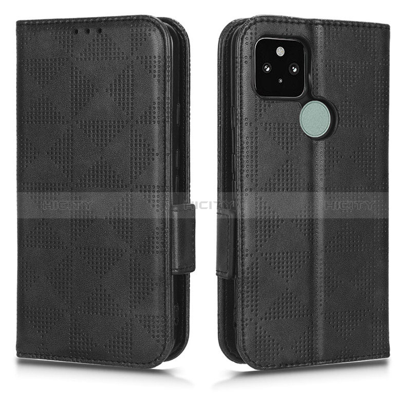 Custodia Portafoglio In Pelle Cover con Supporto C02X per Google Pixel 5