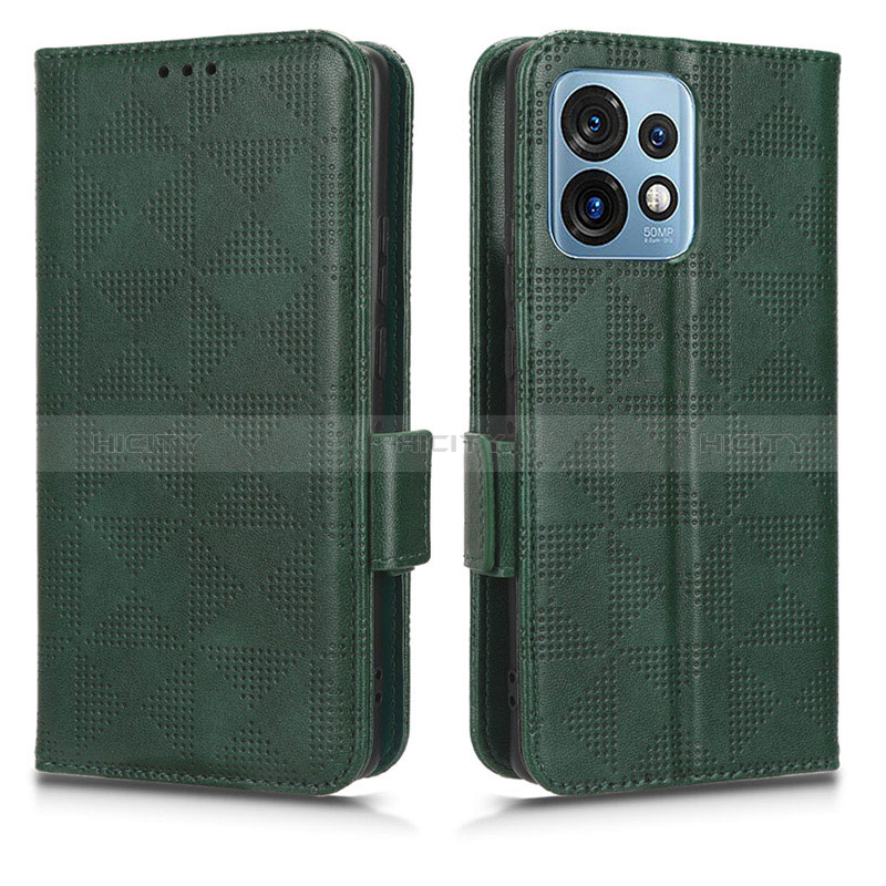 Custodia Portafoglio In Pelle Cover con Supporto C02X per Motorola Moto Edge 40 Pro 5G Verde