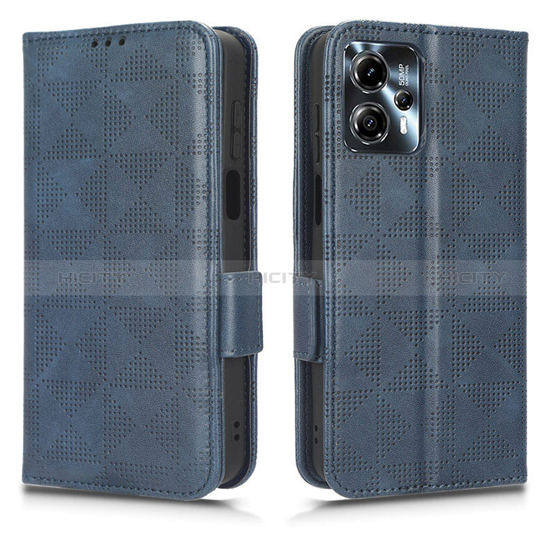 Custodia Portafoglio In Pelle Cover con Supporto C02X per Motorola Moto G13 Blu