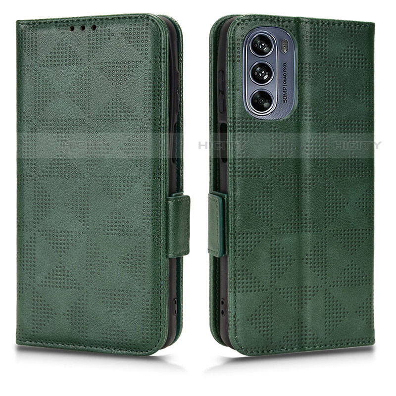 Custodia Portafoglio In Pelle Cover con Supporto C02X per Motorola Moto G62 5G Verde