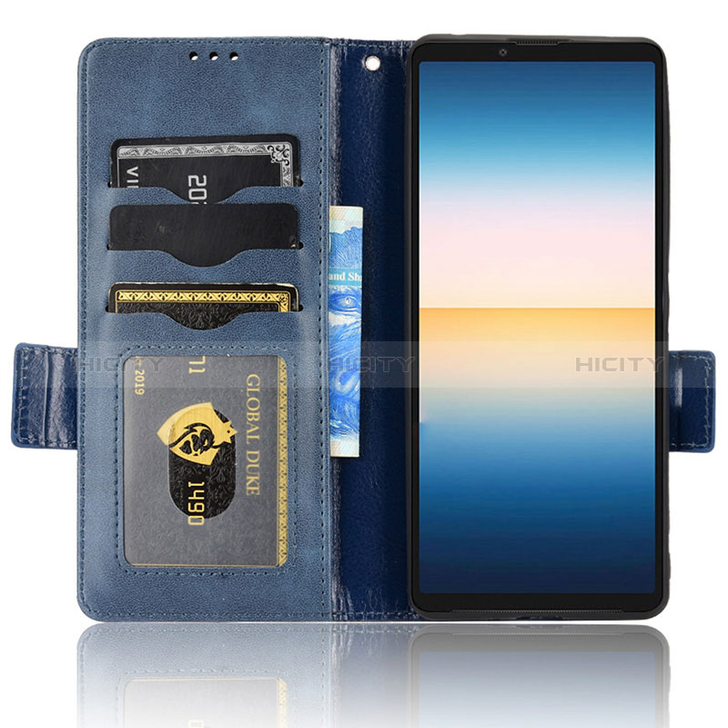 Custodia Portafoglio In Pelle Cover con Supporto C02X per Sony Xperia 1 III