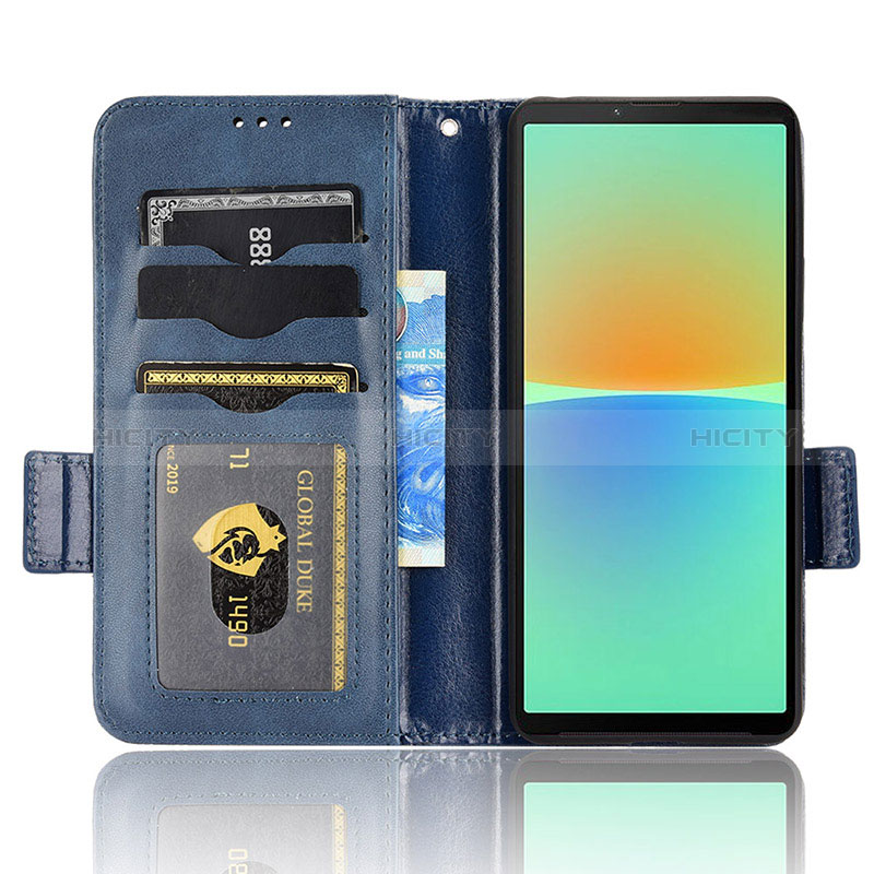 Custodia Portafoglio In Pelle Cover con Supporto C02X per Sony Xperia 10 IV