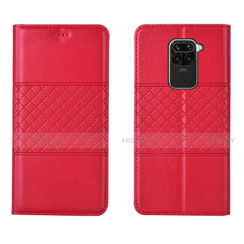 Custodia Portafoglio In Pelle Cover con Supporto C03 per Xiaomi Redmi Note 9 Rosso
