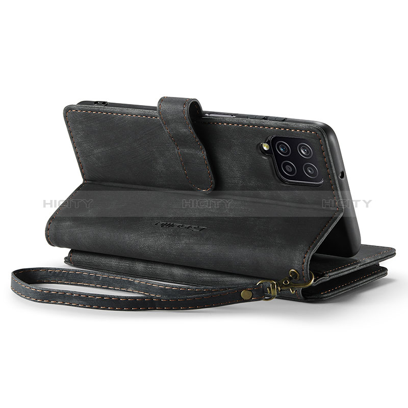 Custodia Portafoglio In Pelle Cover con Supporto C03S per Samsung Galaxy A12