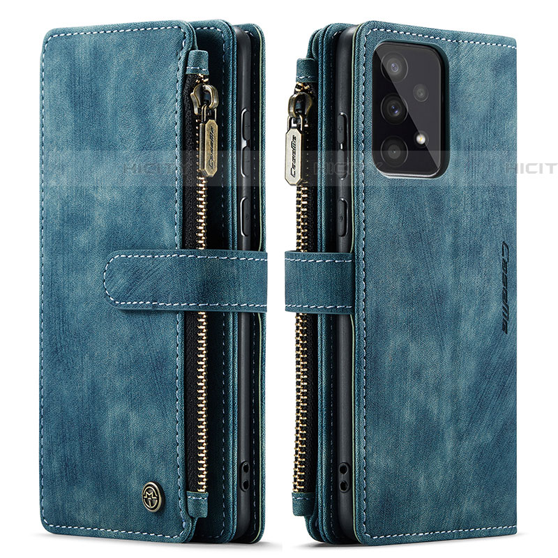Custodia Portafoglio In Pelle Cover con Supporto C03S per Samsung Galaxy A53 5G Blu