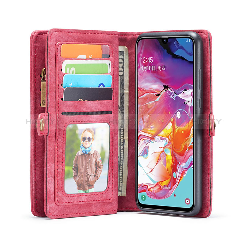 Custodia Portafoglio In Pelle Cover con Supporto C03S per Samsung Galaxy A70S