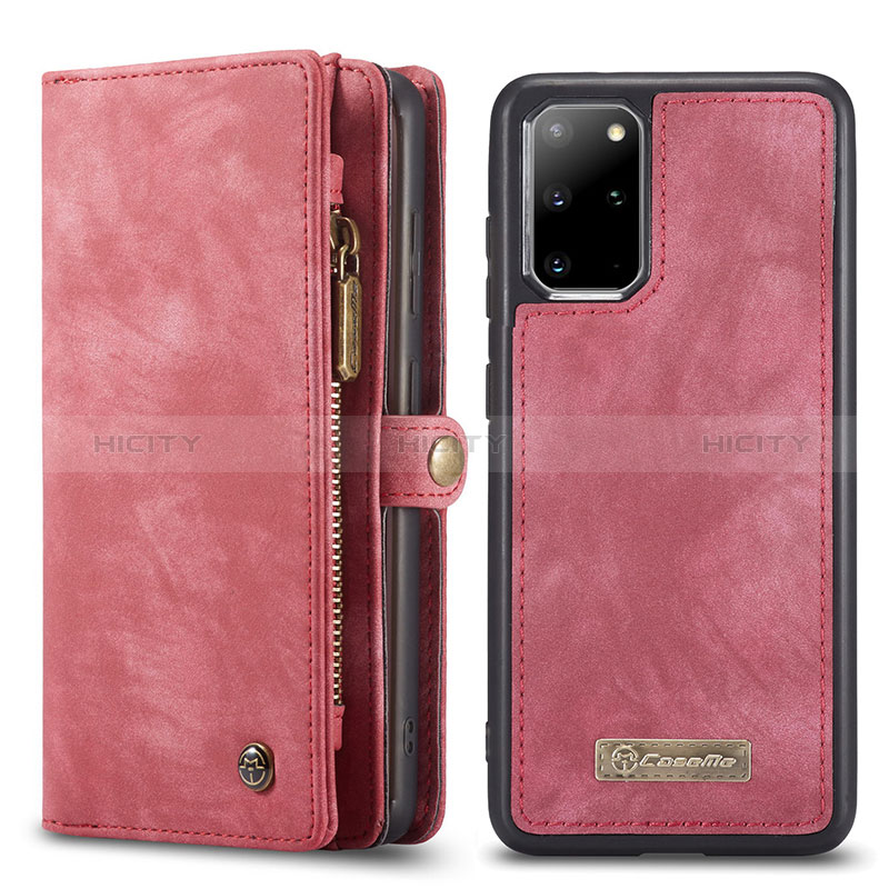 Custodia Portafoglio In Pelle Cover con Supporto C03S per Samsung Galaxy S20 Plus Rosso
